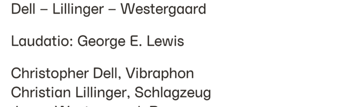 Verleihung Hessischer Jazzpreis Verleihung Hessischer Jazzpreis