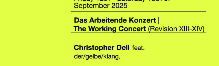 Das Arbeitende Konzert/ The Working Concert – Revision XIII-XIV